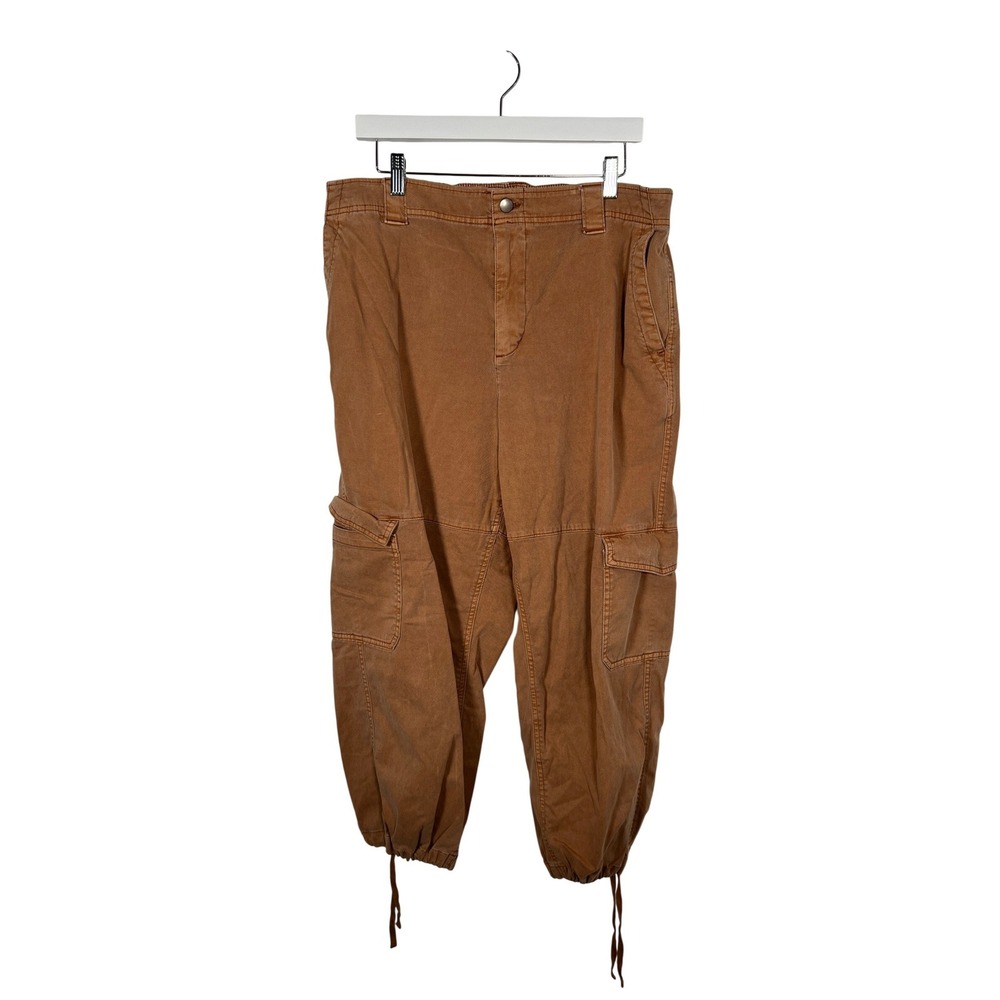 Old Navy Brown High Rise Cargo Pants Relaxed Jogger Utility Gorpcore Women's‎ XL